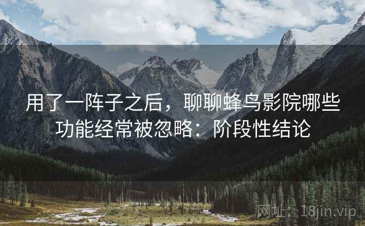 用了一阵子之后,聊聊蜂鸟影院哪些功能经常被忽略:阶段性结论 用了一阵子之后,聊聊蜂鸟影院哪些功能经常被忽略:阶段性结论