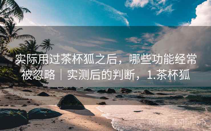实际用过茶杯狐之后,哪些功能经常被忽略|实测后的判断,1.茶杯狐 实际用过茶杯狐之后,哪些功能经常被忽略|实测后的判断,1.茶杯狐