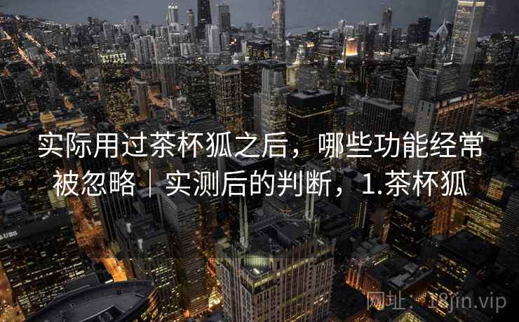 实际用过茶杯狐之后,哪些功能经常被忽略|实测后的判断,1.茶杯狐 实际用过茶杯狐之后,哪些功能经常被忽略|实测后的判断,1.茶杯狐